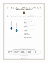 0.47 Ct.Tw.Total Carat Weight Blue Black Opal (Dark Opal) Bezel Earrings, 14K White Gold Scan Report