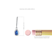 0.47 Ct.Tw. Opal Bezel Earrings, 14K White Gold Image