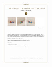 1.45 Ct.Tw.Total Carat Weight Multi Color Opal Studs Earrings, 14K Yellow Gold Appraisal