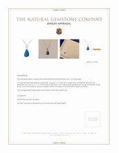 2.77 Ct. Blue Opal Bezel Pendant, 14K White Gold Appraisal