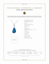 2.77 Ct. Blue Opal Bezel Pendant, 14K White Gold Scan Report