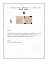 0.21 Ct. Opal Natural Diamond Pave Pendant, 14K White & Yellow Appraisal