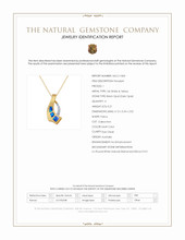 0.21 Ct. Multi Color Black Opal (Dark Opal) and Natural Diamond Pave Pendant, 14K White & Yellow Scan Report