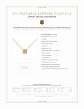 1.33 Ct. Yellow Sapphire and Natural Diamond Pave Necklace, 14K Yellow Gold Scan Report