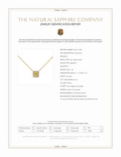 1.33 Ct. Yellow Sapphire and Natural Diamond Pave Necklace, 14K Yellow Gold Scan Report