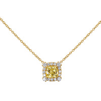 1.33 Ct. Sapphire 14K Yellow Gold necklace