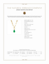 0.75 Ct. Emerald Accent Stones Necklace, 14K Yellow Gold Scan Report