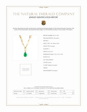 0.75 Ct. Emerald Accent Stones Necklace, 14K Yellow Gold Scan Report