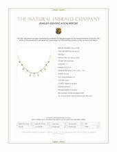 0.69 Ct. Emerald and Natural Diamond Pave Necklace, 14K Yellow Gold Scan Report