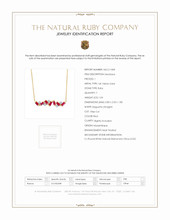 1.04 Ct. Ruby Natural Diamond Accent Stones Necklace, 14K Yellow Gold Scan Report