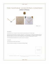 1.62 Ct. Aquamarine Accent Stones Necklace, 14K Yellow Gold Appraisal