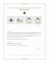 1.61 Ct. Violet Sapphire and Natural Diamond Halo Ring, 14K White & Yellow Appraisal
