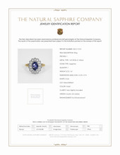 1.61 Ct. Sapphire Natural Diamond Halo Ring, 14K White & Yellow Scan Report