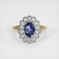 1.61 Ct. Sapphire 14K White & Yellow ring