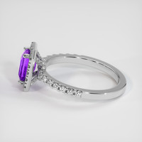 1.01 Ct. Pinkish Purple Sapphire and Natural Diamond Pave Ring, Platinum 950 Image