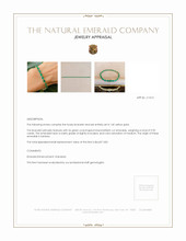 9.90 Ct.Tw. Emerald Tennis/Line Bracelet, 14K Yellow Gold Appraisal