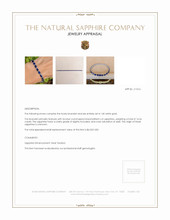 14.26 Ct.Tw.Total Carat Weight Sapphire Tennis/Line Bracelet, 14K White Gold Appraisal