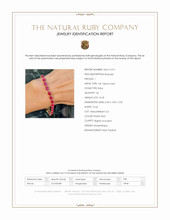 15.43 Ct.Tw.Total Carat Weight Pinkish Red Ruby Tennis/Line Bracelet, 14K Yellow Gold Scan Report