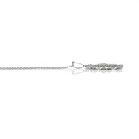 1.91 Ct. Emerald Natural Diamond Antique Style Pendant, 18K White Gold Image