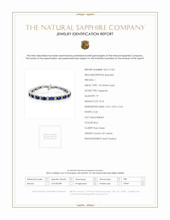 10.76 Ct.Tw.Total Carat Weight Sapphire Natural Diamond Pave Bracelet, 14K White Gold Scan Report