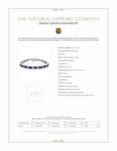 10.76 Ct.Tw. Blue Sapphire and Natural Diamond Pave Bracelet, 14K White Gold Scan Report