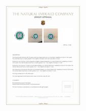 1.00 Ct. Emerald Natural Diamond Antique Style Ring, 18K White Gold Appraisal