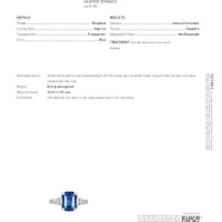 5.08 Ct. Sapphire Natural Diamond Three Stone Ring, Platinum 950 Scan Report