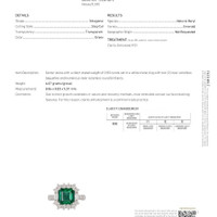 2.80 Ct. Emerald Natural Diamond Antique Style Ring, 18K White Gold Scan Report