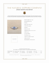 0.80 Ct. Bluish Grey Sapphire Three Stone Ring, Platinum 950 Scan Report