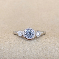 0.80 Ct. Sapphire Platinum 950 ring