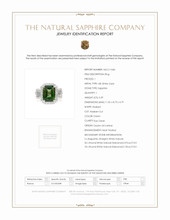 5.39 Ct. Green Sapphire and Natural Diamond Pave Ring, 18K White Gold Scan Report