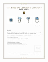 16.20 Ct. Aquamarine Natural Diamond Pave Ring, Platinum 950 Appraisal