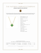 0.17 Ct. Emerald Accent Stones Pendant, 14K Yellow Gold Scan Report