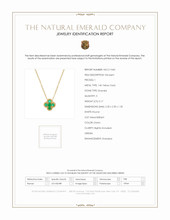 0.17 Ct. Emerald Accent Stones Pendant, 14K Yellow Gold Scan Report