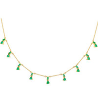 0.74 Ct. Emerald 14K Yellow Gold necklace