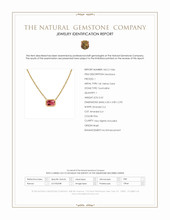 0.62 Ct. Pink Tourmaline Accent Stones Necklace, 14K Yellow Gold Scan Report