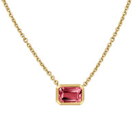 0.62 Ct. Tourmaline 14K Yellow Gold necklace