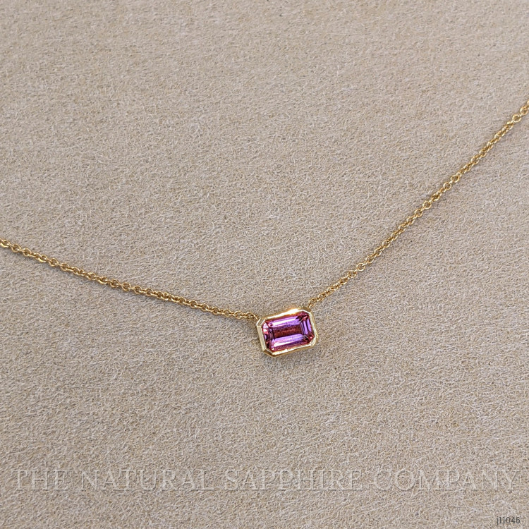 0.62 Ct. Tourmaline Accent Stones Necklace, 14K Yellow Gold