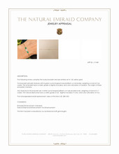 0.26 Ct.Tw.Total Carat Weight Emerald and Natural Diamond Bezel Bracelet, 14K Yellow Gold Appraisal