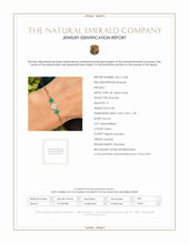0.26 Ct.Tw. Emerald Natural Diamond Bezel Bracelet, 14K Yellow Gold Scan Report