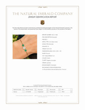 0.26 Ct.Tw.Total Carat Weight Emerald and Natural Diamond Bezel Bracelet, 14K Yellow Gold Scan Report