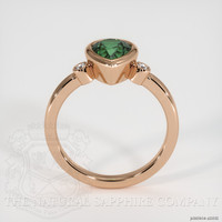 2.04 Ct. Green Sapphire and Natural Diamond Bezel Ring, 14K Rose Gold Image