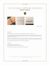 7.05 Ct.Tw.Total Carat Weight Blue Sapphire and Natural Diamond Tennis/Line Bracelet, 14K White Gold Appraisal