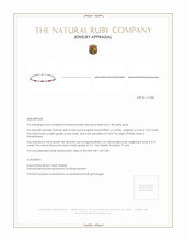 2.05 Ct.Tw. Ruby Natural Diamond Tennis/Line Bracelet, 18K White Gold Appraisal