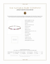 2.05 Ct.Tw. Ruby Natural Diamond Tennis/Line Bracelet, 18K White Gold Scan Report
