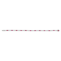 2.05 Ct.Tw. Ruby Natural Diamond Tennis/Line Bracelet, 18K White Gold Image