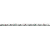 2.05 Ct.Tw. Ruby Natural Diamond Tennis/Line Bracelet, 18K White Gold Image