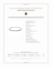 3.11 Ct.Tw.Total Carat Weight Ruby and Natural Diamond Tennis/Line Bracelet, 18K White Gold Scan Report