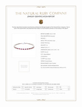3.11 Ct.Tw. Ruby Natural Diamond Tennis/Line Bracelet, 18K White Gold Scan Report
