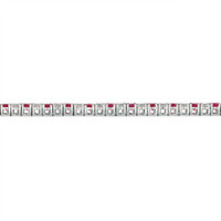 3.11 Ct.Tw. Ruby Natural Diamond Tennis/Line Bracelet, 18K White Gold Image